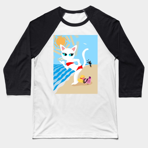 BEACH! Baseball T-Shirt by BATKEI